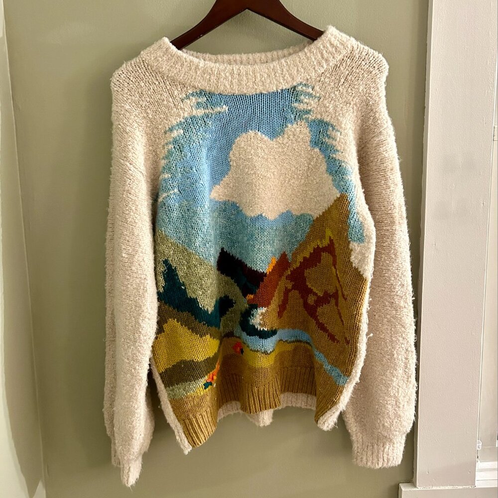 Anthropologie Sleeping on Snow Sweater Size Large